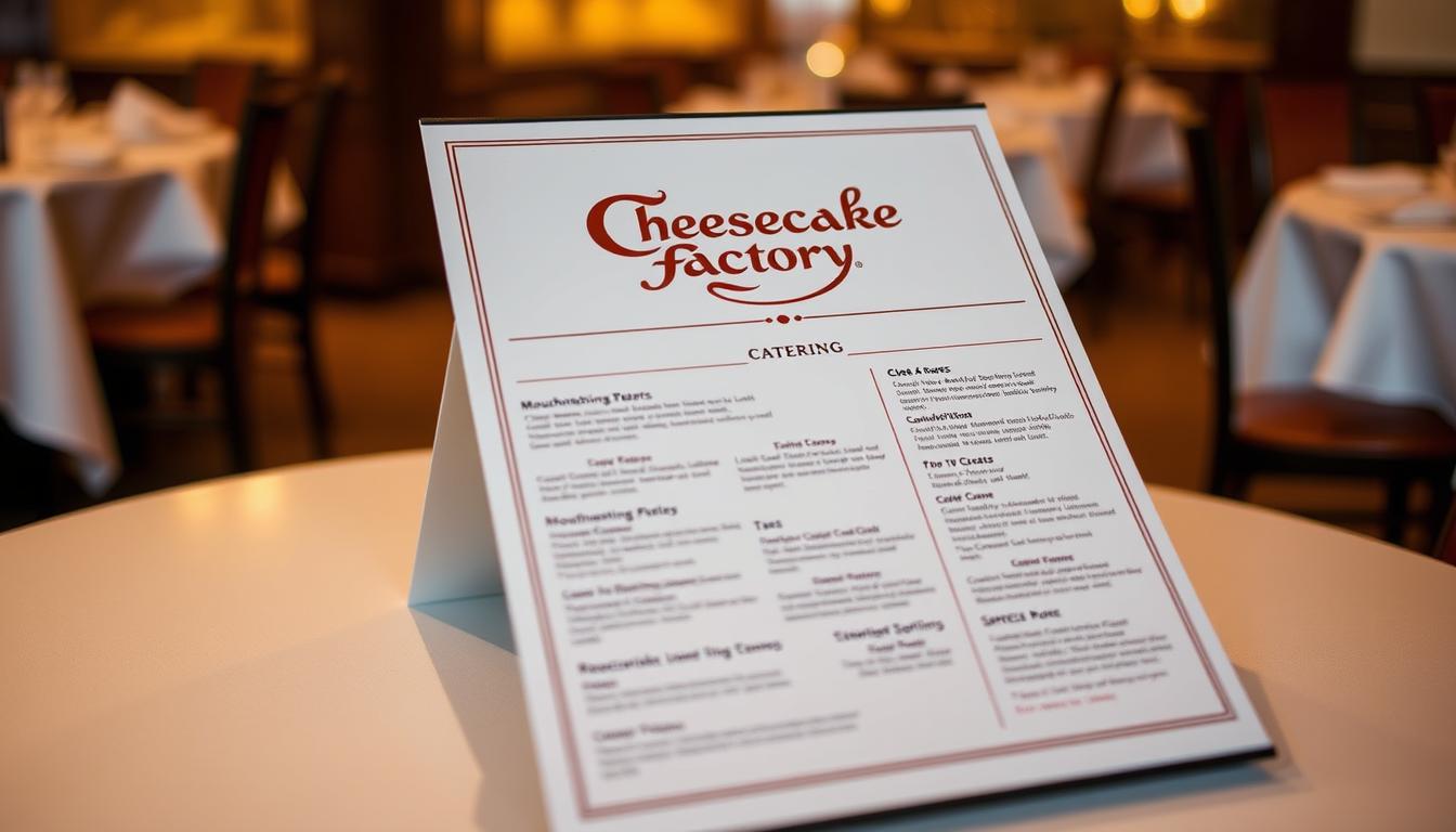 Cheesecake Factory Catering Menu