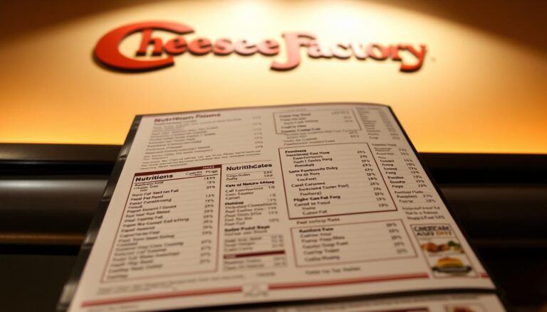 Cheesecake Factory Nutrition Menu