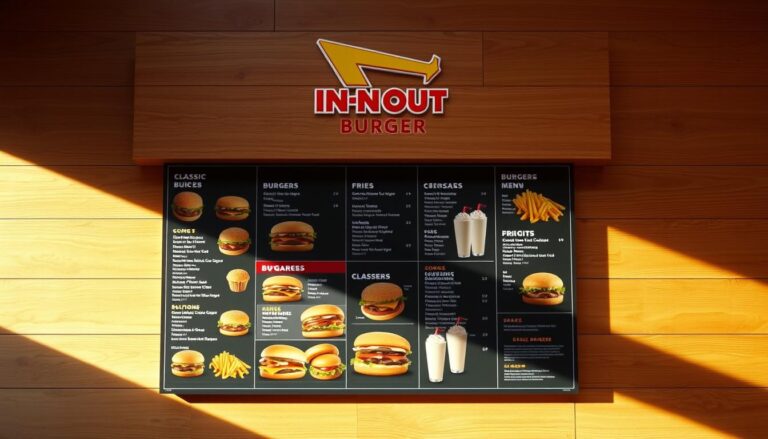 in n out burger menu