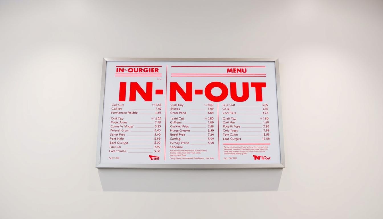 in n out calorie menu