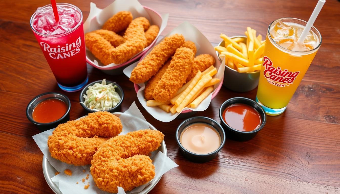raising cane's chicken fingers menu