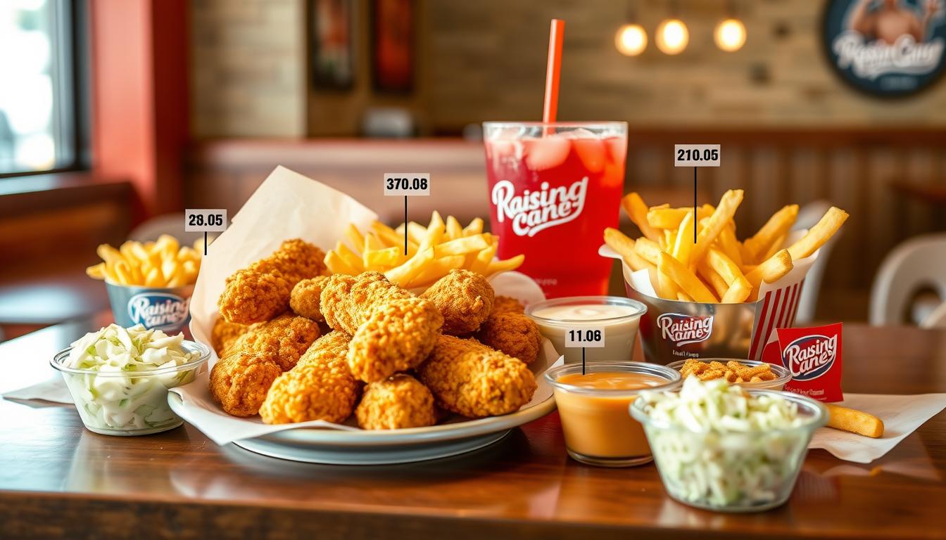 raising cane's menu calories